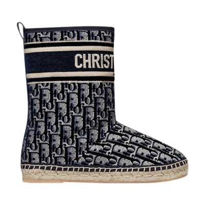 (W) Dior Chez Moi Granville Ankle Boot 'Dior Oblique - Deep Blue'