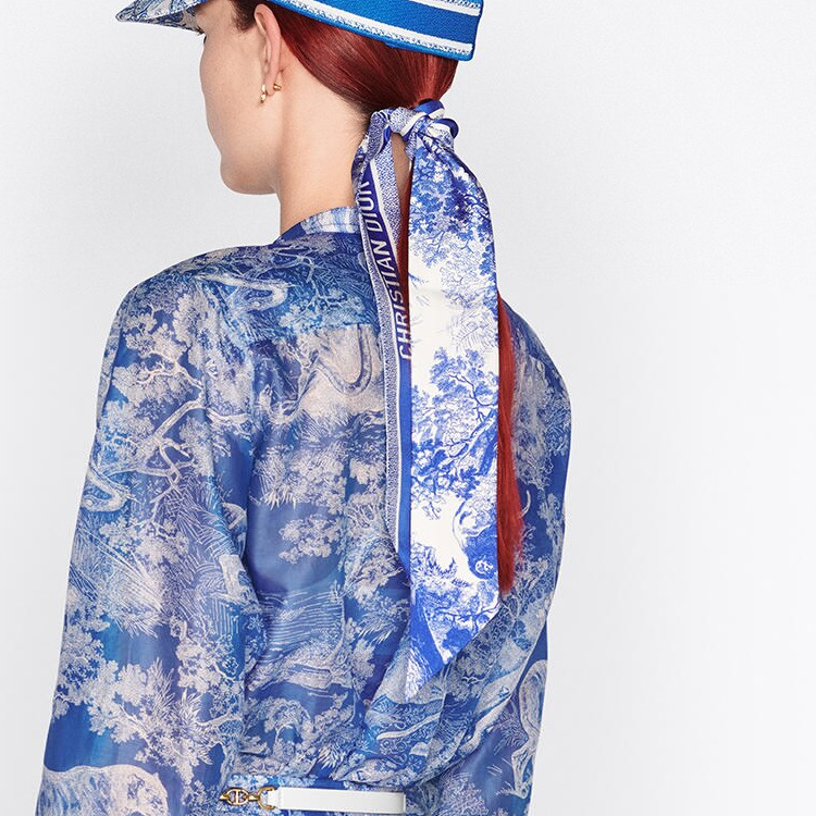 Shop (W) 디올 크리스찬 디올 모노그램 자카드 실크 스카프 15JOU106I602-C506