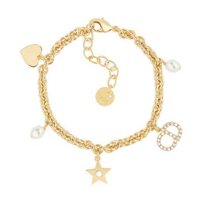 (Women) DIOR Clair D Lune Bracelet in Faux Crystal and Metal for Women B1288CDLCY-D301