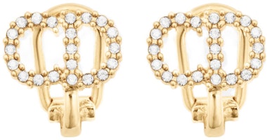 (Women) DIOR Clair D Lune Gold-Plated White Crystal Clip-On Earrings for Women. E1716CDLCY-D301 (Women) DIOR Clair D Lune Gold-Plated White Crystal Clip-On Earrings for Women. E1716CDLCY-D301
