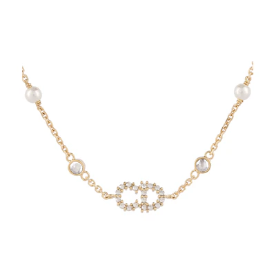 (Women) DIOR Clair D Lune Gold Bracelet with Faux Pearls & Crystals for Women B0668CDLCY_D301