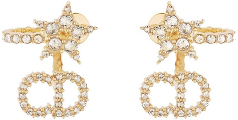 (Women) Dior Clair D Lune Gold Crystal Earrings for Women with Gift Bag/Box. E1099CDLCY-D301 Buy (Women) Dior Clair D Lune Gold Crystal Earrings for Women with Gift Bag/Box. E1099CDLCY-D301