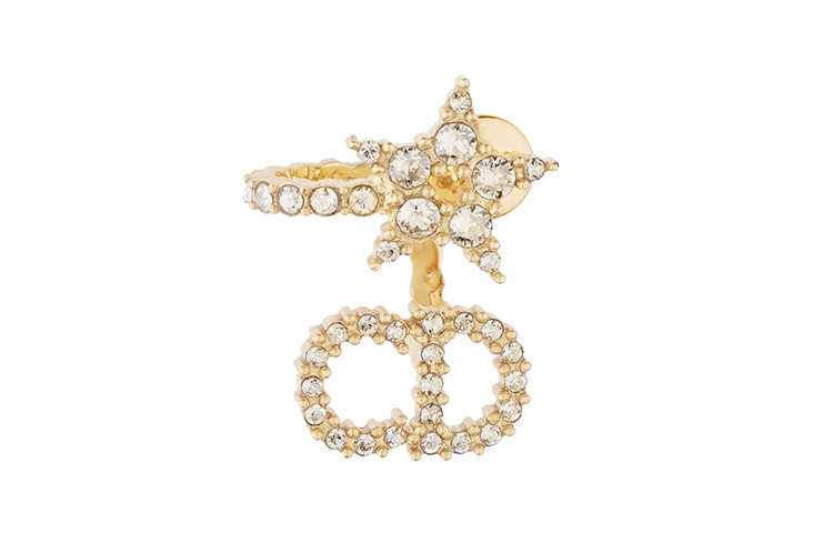 Lookbook (W) 迪奥Clair D Lune金色水晶耳环女款附礼盒/礼袋。 E1099CDLCY-D301