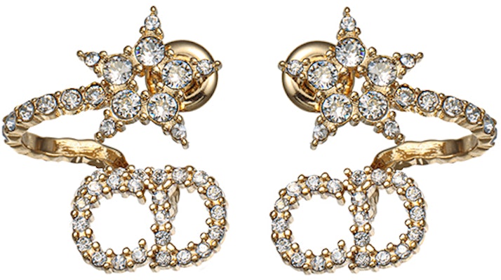 (Women) Dior Clair D Lune Gold Crystal Earrings for Women with Gift Bag/Box. E1099CDLCY-D301 Shop (Women) Dior Clair D Lune Gold Crystal Earrings for Women with Gift Bag/Box. E1099CDLCY-D301