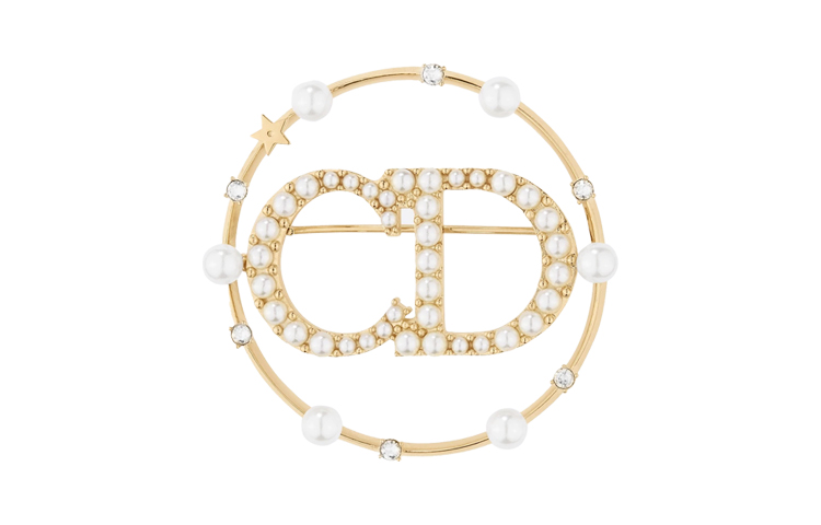 (Women) Dior Clair D Lune Gold Plated Round Bead Brooch for Women Gold V0412CDLRS-D301 圖 2