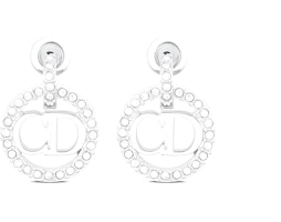 (Women) Dior Clair D Lune Silver Earrings with Faux Crystal for Women. E1911CDLCY-D13S (Women) Dior Clair D Lune Silver Earrings with Faux Crystal for Women. E1911CDLCY-D13S