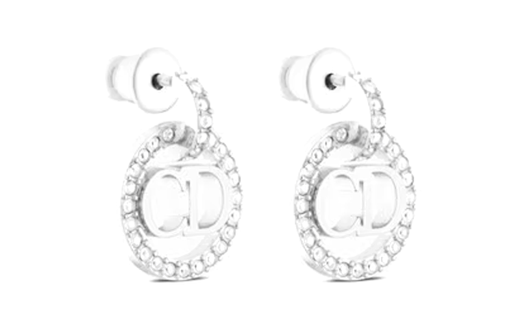 Shop (W) 迪奥Clair D Lune女士银色仿水晶耳环 E1911CDLCY-D13S