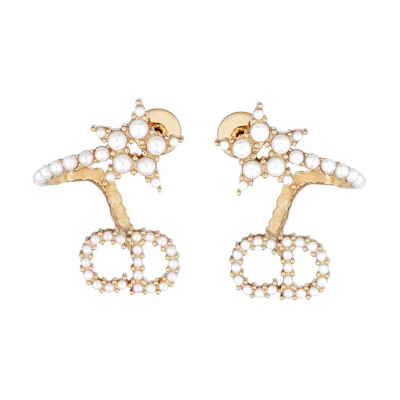 (Women) Dior Clair De Lune Metal Earrings Women Gold E1099CDLRS_D301