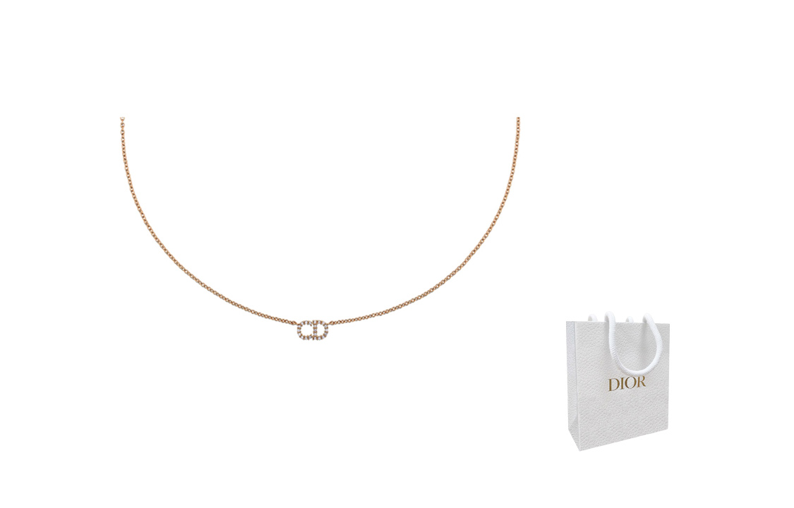 Order (W) 디올 클래식 CD 목걸이 심플 디자인 브라스 주얼리 N0717CDLCY-D301