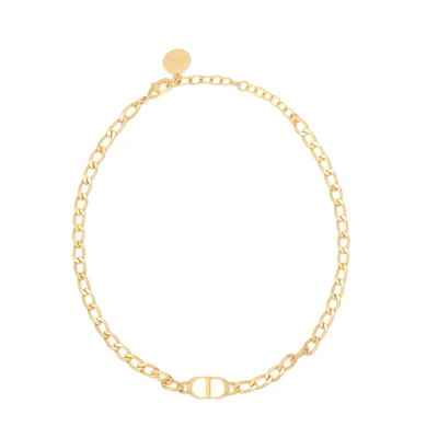 (Women) Dior Classic CD Necklace Series PETIT CD Casual Gold Necklace for Women N1296PTCMT-D300