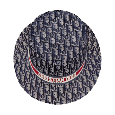 (Women) Dior Classic Monogram Bucket Hat Red/Blue. 15DOB923X134-C569-T58