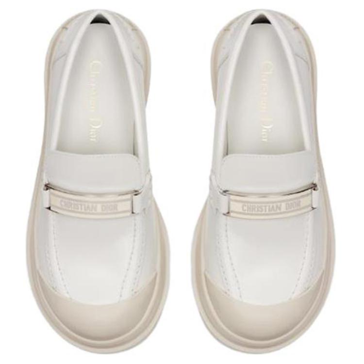 Purchase (W) 디올 코드 송아지 가죽 스웨이드 에나멜 청키 스니커즈 '화이트' KDB749ACA_S24W