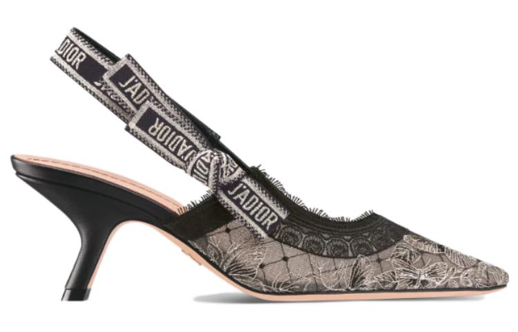 Order (W) 디올 그레이 코튼 슬라이드 스틸레토 힐 KDV028BXT_S21X