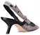 (W) Dior Kapas Kasut Tumit Tinggi Stiletto Hujung Runcing 'Kelabu' KDV028BXT_S21X