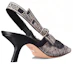 Shop (W) Dior Sepatu Hak Tinggi Runcing Katun 'Abu-Abu' KDV028BXT_S21X