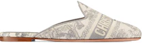 Order (W) Mule Brodée Dior Toile de Jouy en Coton ''Gris'' KCB608TJE_S34G