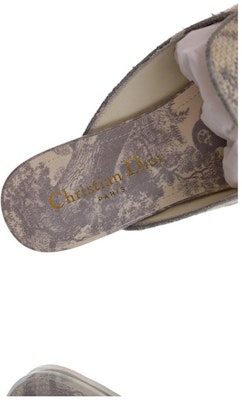 (W) 디올 그레이 자수 뮬 (면 toile de Jouy) KCB608TJE_S34G Details for (W) 디올 그레이 자수 뮬 (면 toile de Jouy) KCB608TJE_S34G