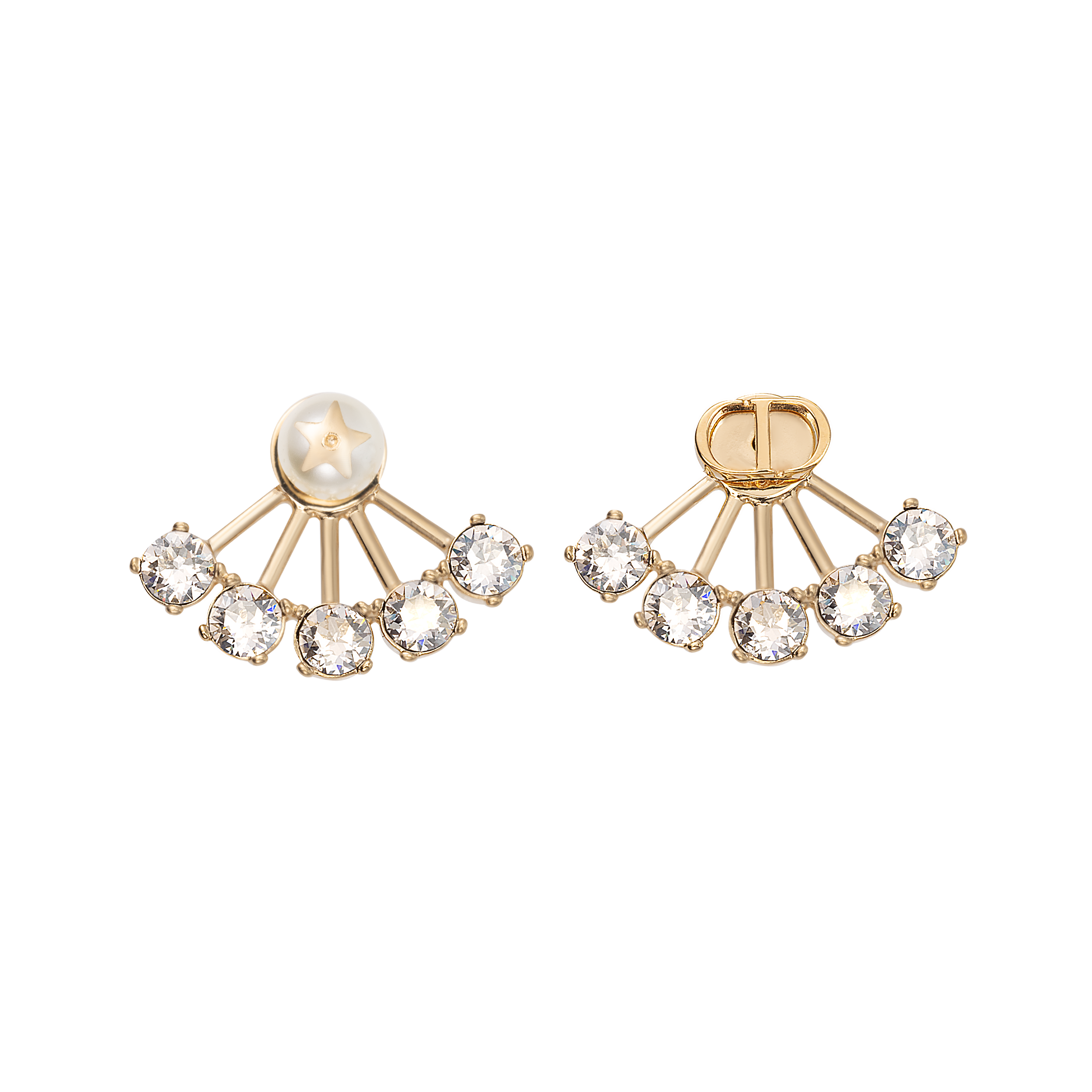 (Women) Dior Crystal-Inspired Metal Earrings Gold E1417PTCCY-D301