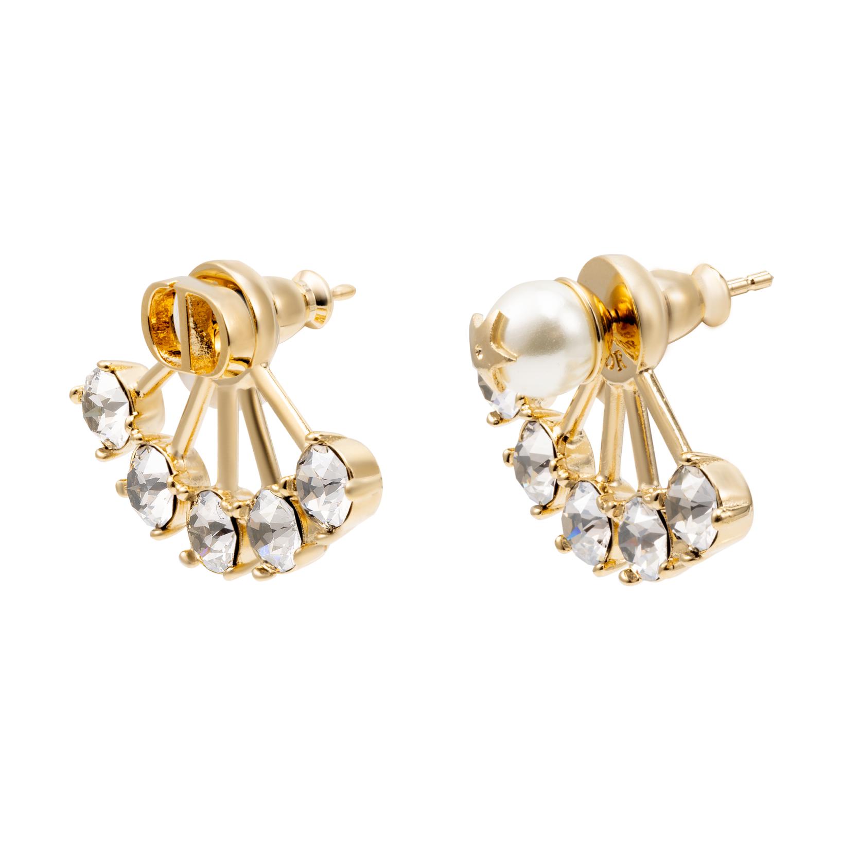 (Women) Dior Crystal-Inspired Metal Earrings Gold E1417PTCCY-D301 圖 4