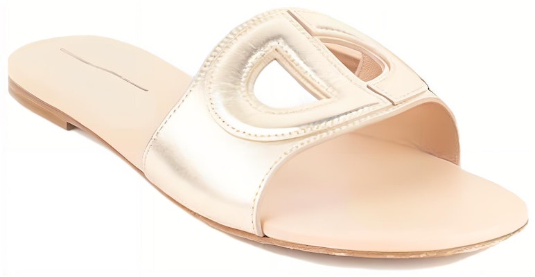 (W) Dior D-Club Sandal Kulit 'Emas' KCQ390LNC_S71K Order (W) Dior D-Club Sandal Kulit 'Emas' KCQ390LNC_S71K