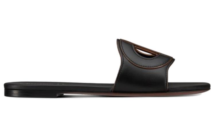 Order (W) Dior D-Club Sandale ''Cuir Noir'' KCQ390VEA_S900