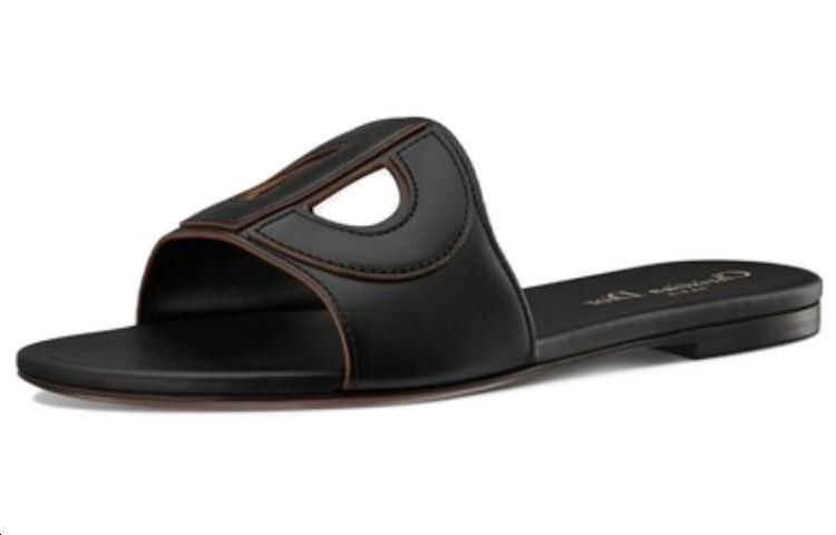 Shop (W) Dior D-Club Sandale ''Cuir Noir'' KCQ390VEA_S900