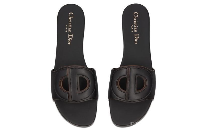 (W) Dior D-Club Slide 'Black Leather' 圖 6