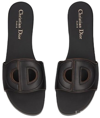 (W) Dior D-Club Slide 'Kulit Hitam' KCQ390VEA_S900 Details for (W) Dior D-Club Slide 'Kulit Hitam' KCQ390VEA_S900