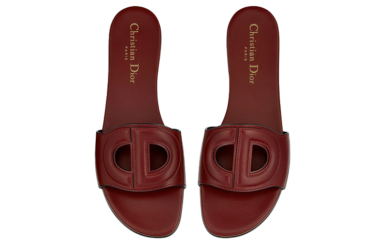 Shop (W) Dior D-Club Selipar 'Merah Coklat' KCQ390VEA_S51R