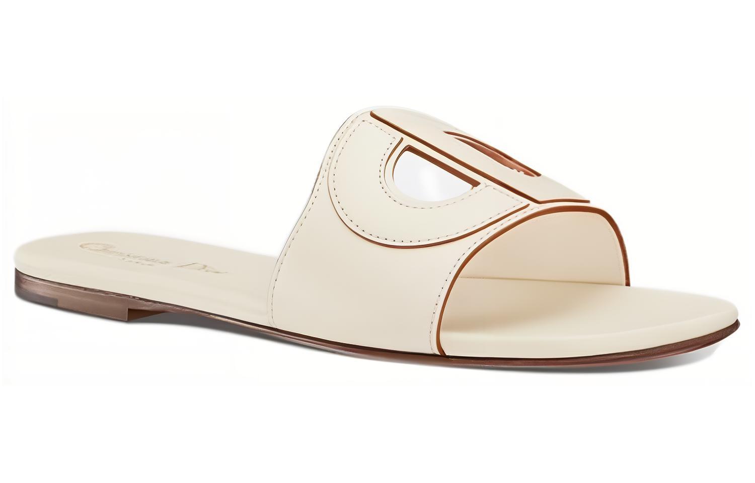 Order (W) 迪奥 D-Club 拖鞋 '米色' KCQ390VEA_S03W