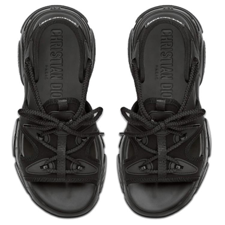 Shop (W) Dior D-コネクト サンダル (ブラック) KCQ535NGG-S900