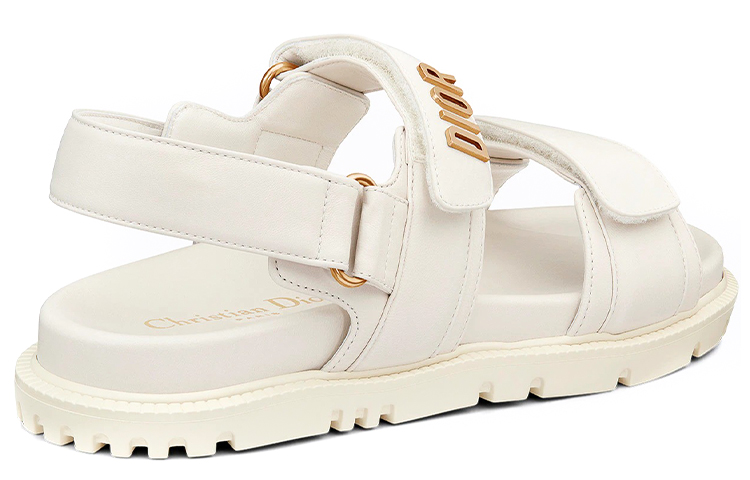Shop (W) Sandalias Dior D-Connect 'Magic Tape White' zapatillas blancas. KCQ547LAB_S03W