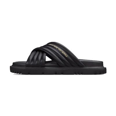 (W) Dior D-Cross Leather Slide 'Black'