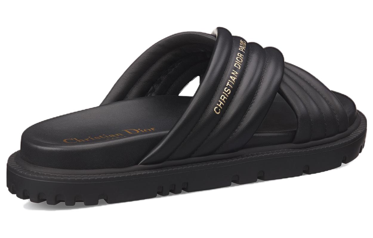 Lookbook (W) Dior D-Cross Sandalia de Cuero 'Negro' KCQ922LAB_S900