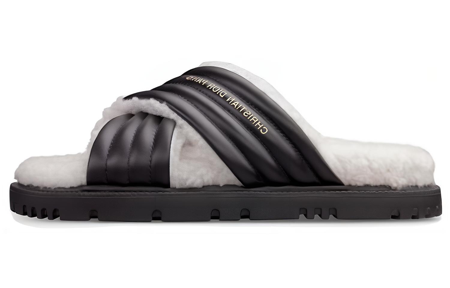 (Women) Dior D-Cross Slide 'Black White' KCQ917LKK_S11X