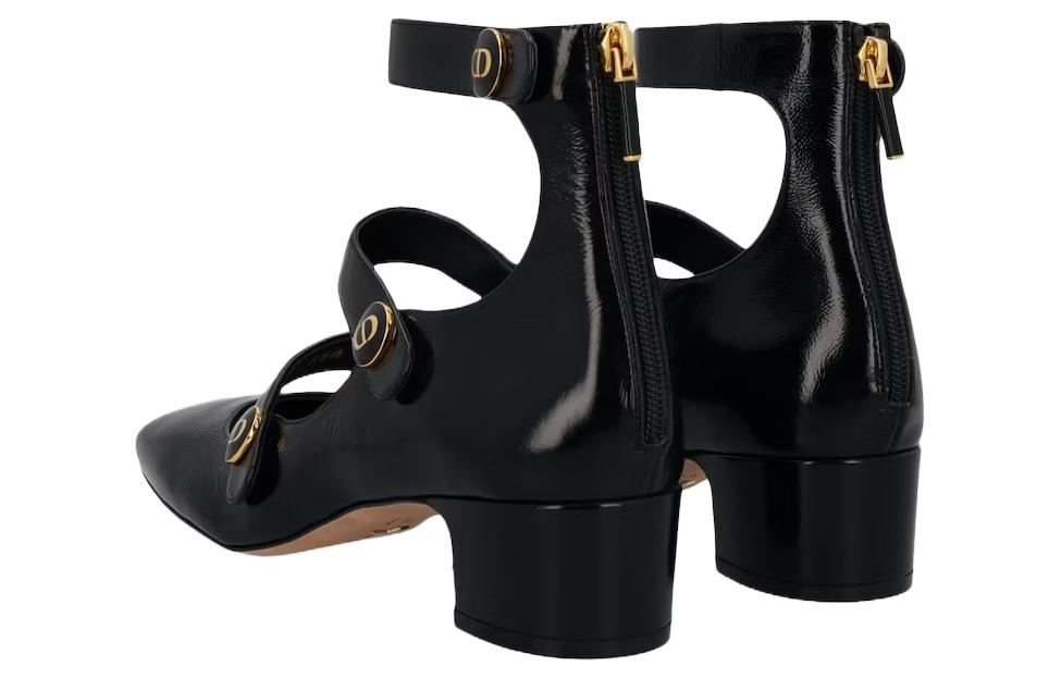 Lookbook (Women) Dior D-Doll Leather Mid-Heel 'Black' KDP912CCF_S900