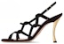(W) Dior D-Fame Hitam 'Velvet Buckle Square Toe Fashion Slide' KCQ777VVV_S900