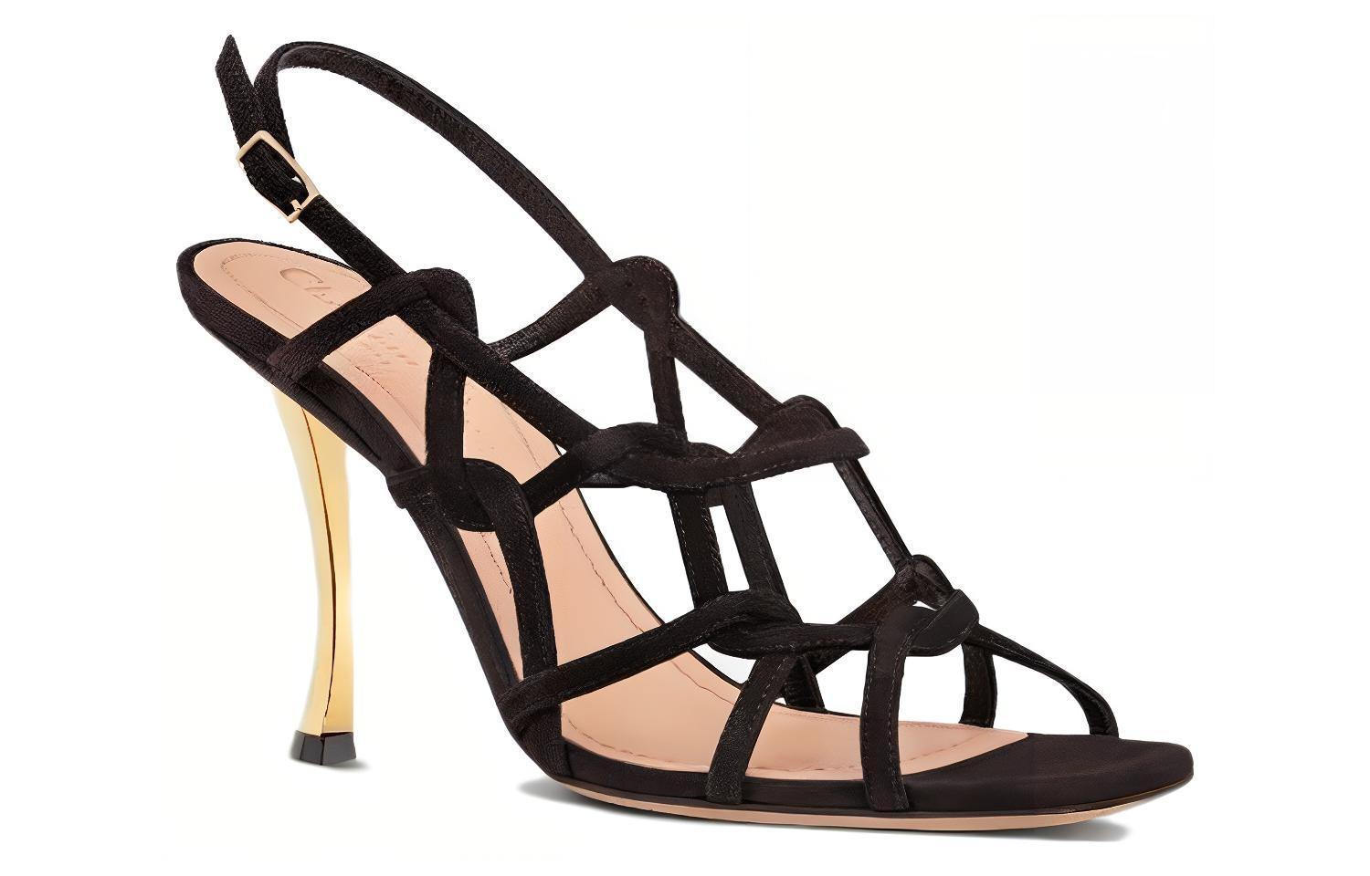Lookbook (W) Dior D-Fame Noir ''Mule Mode À Boucle Carrée en Velours'' KCQ777VVV_S900