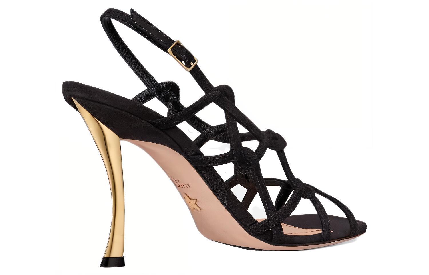 Purchase (W) Dior D-Fame Noir ''Mule Mode À Boucle Carrée en Velours'' KCQ777VVV_S900