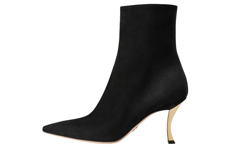 (Women) Dior D-Fame High-Heel Ankle Boot 'Black Velvet' KCI806VVV_S900