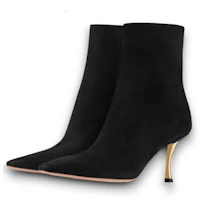 Shop (Women) Dior D-Fame High-Heel Ankle Boot 'Black Velvet' KCI806VVV_S900