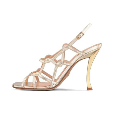 (W) Dior D-Fame Sandal 'Rose Gold'
