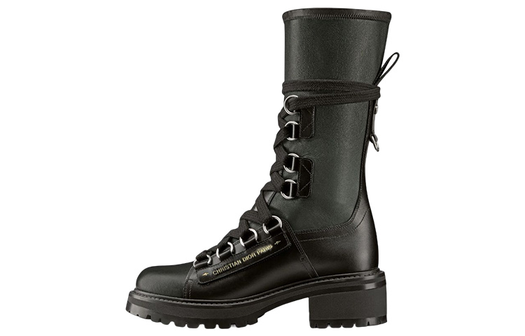 (Women) Dior D-Fight 'Black Leather Boots' KCI875XLC_S20X