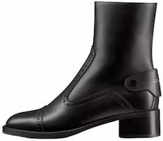 (Women) Dior D-Folk Boot Black 'Logo Zip Leather' KDI826VEA_S900 (Women) Dior D-Folk Boot Black 'Logo Zip Leather' KDI826VEA_S900