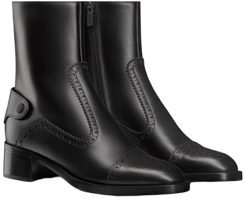 (Women) Dior D-Folk Boot Black 'Logo Zip Leather' KDI826VEA_S900 Lookbook (Women) Dior D-Folk Boot Black 'Logo Zip Leather' KDI826VEA_S900