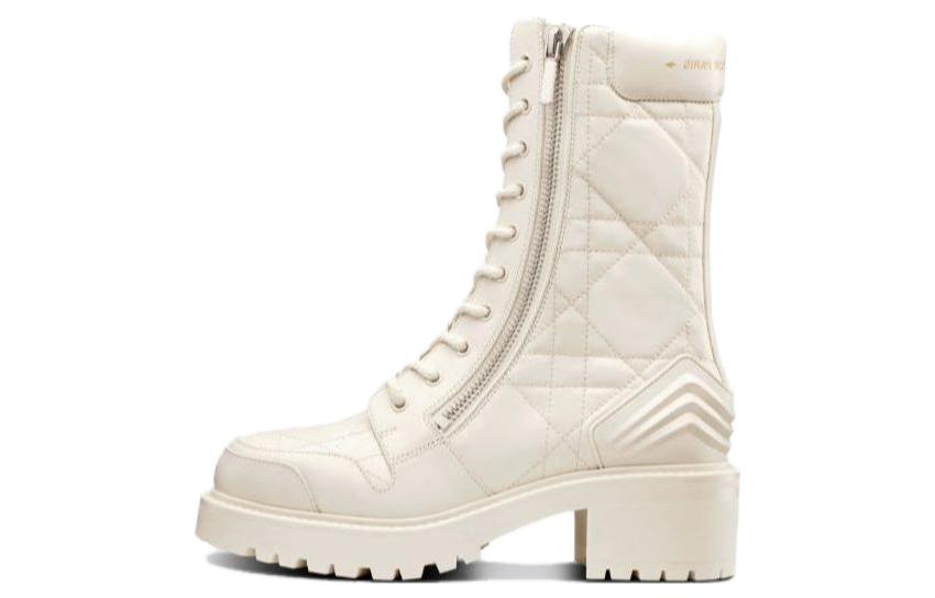 (Women) Dior D-leader 'White Leather Fashion Boot' KCI733CQC_S03W