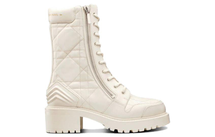 Order (W) Dior D-leader ''Witte Leren Fashion Boot'' KCI733CQC_S03W