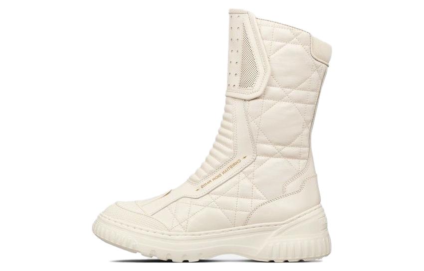 (Women) Dior D-Leader Boot 'White Logo Zip' KDI802CQC_S03W