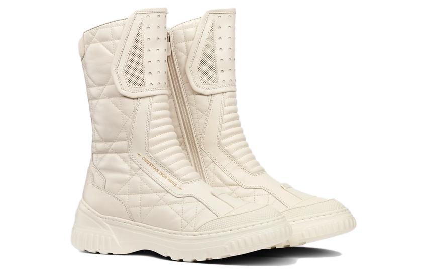 Shop (W) Dior D-Leader 靴子 '白色标志拉链' KDI802CQC_S03W