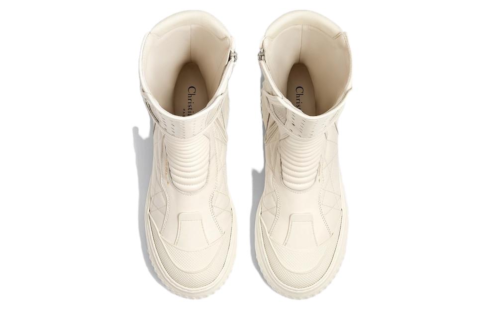 Purchase (W) Dior D-Leader 靴子 '白色标志拉链' KDI802CQC_S03W